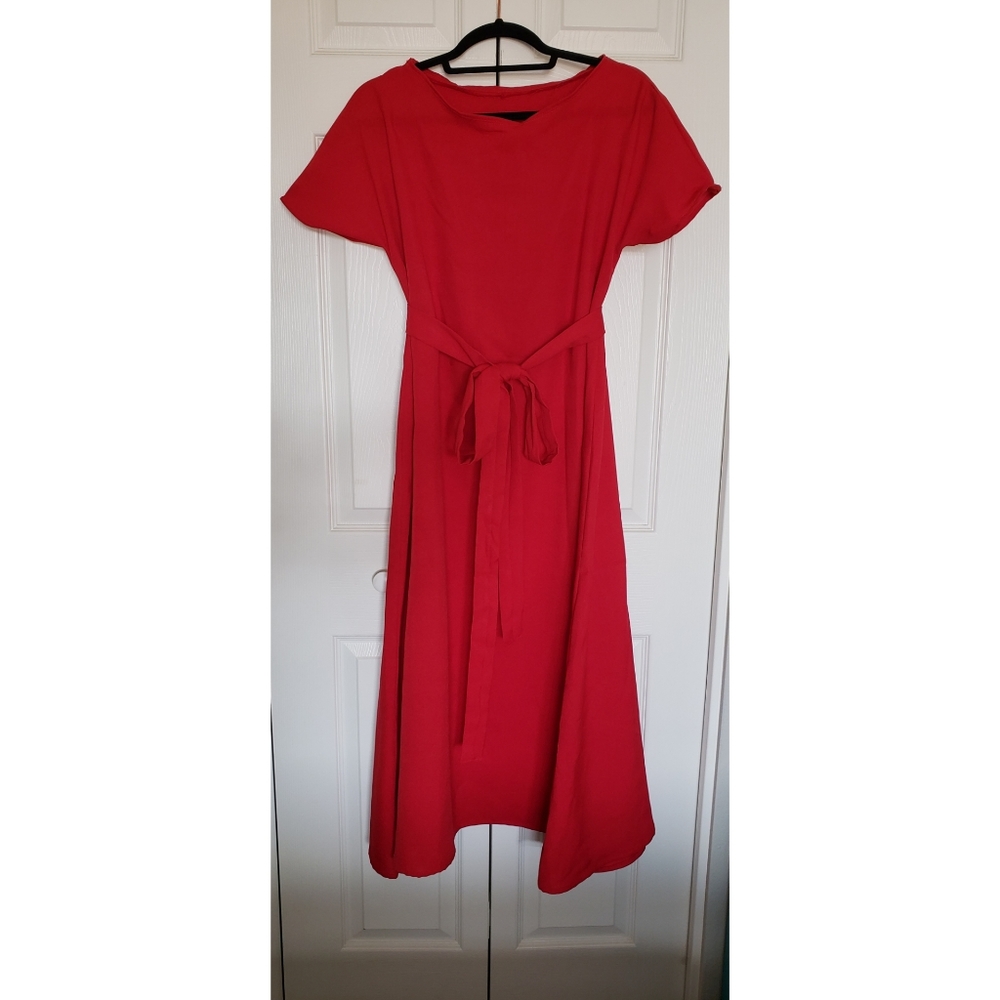 Red Small T-Shirt Maxi Dress
